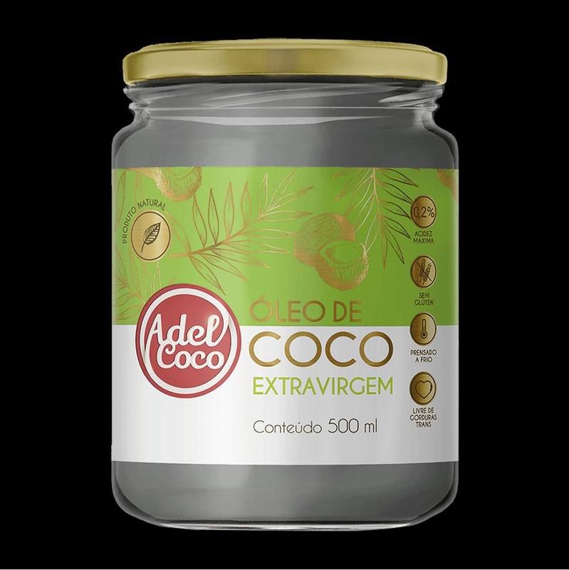Óleo De Coco Extra Virgem 500ml - Adel Coco - MAE TERRA - Óleo de